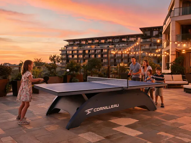 Outdoor table tennis terrace